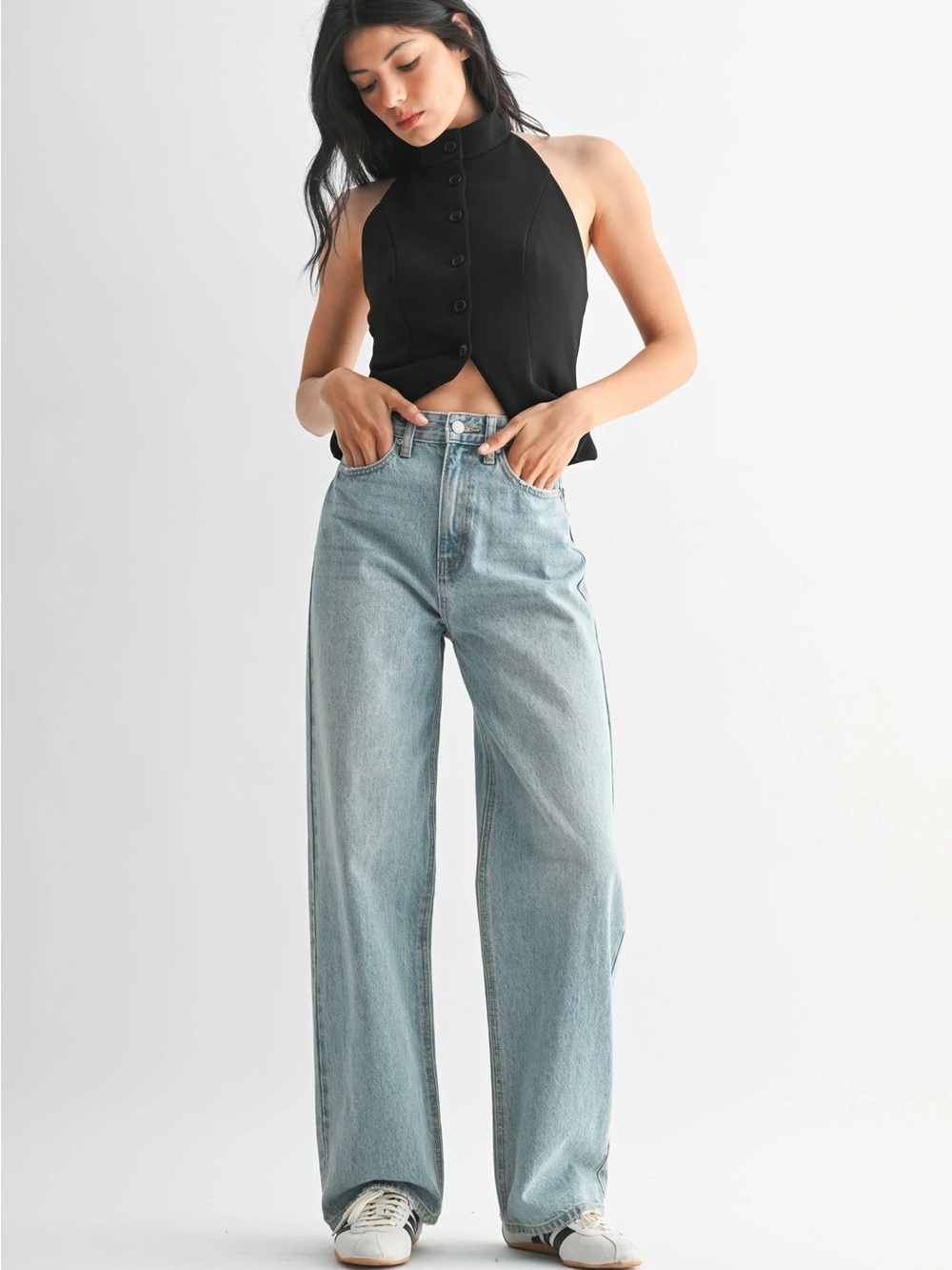 JBD Label KENNA SKATER WIDE LEG JEAN